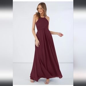 Azazie Cabernet Bridesmaid Dress size A10